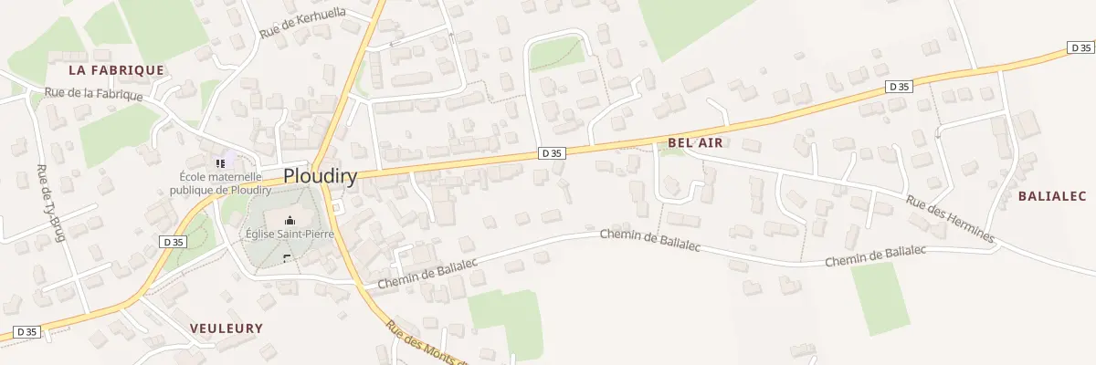 Plan du 22 Rue de Loc Eguiner à Ploudiry