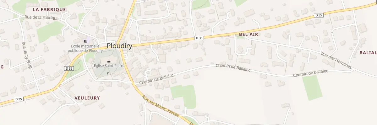Plan du 11 Che de Balialec à Ploudiry