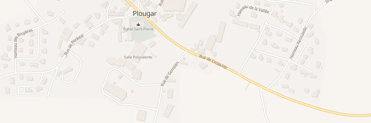 Plan du 1 Rue de Gorrelen à Plougar