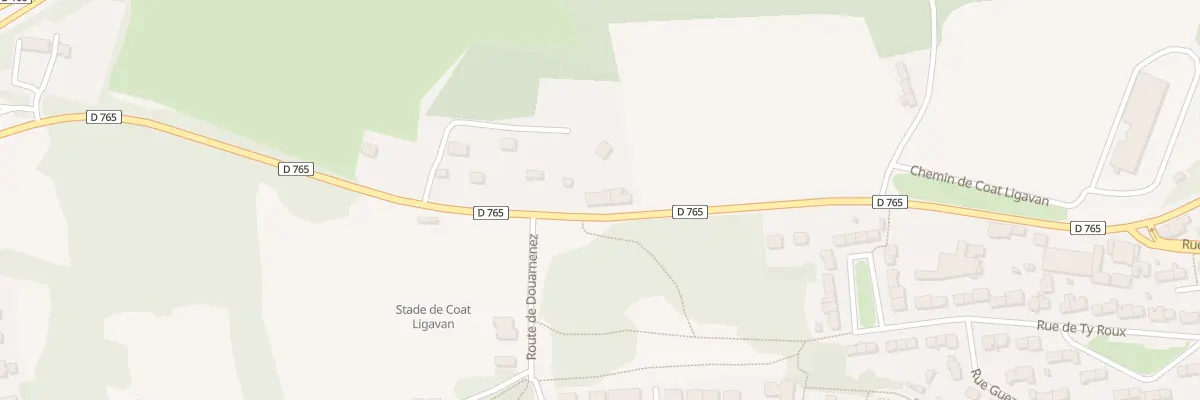 Plan du 233 Rte de Douarnenez à Quimper