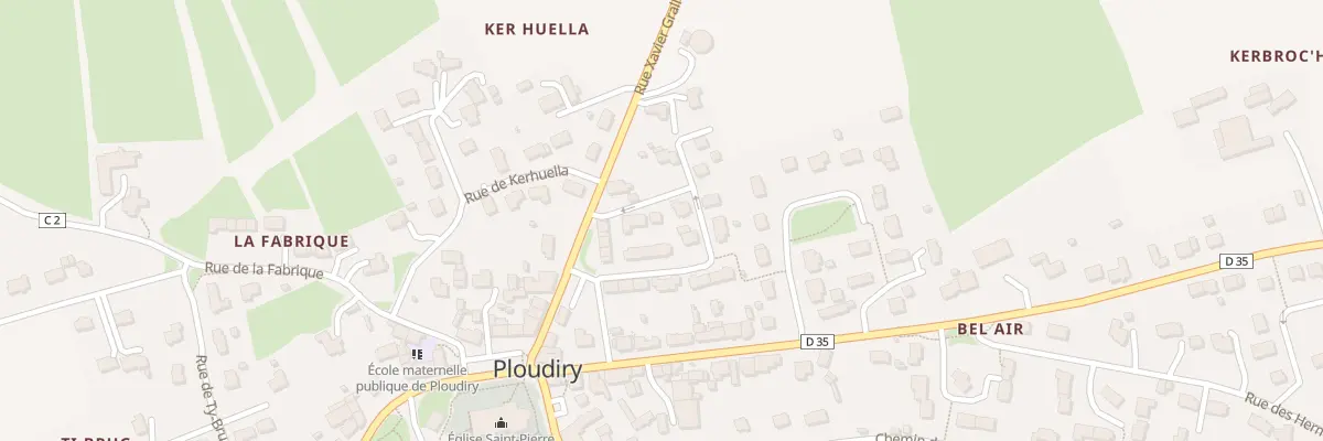 Plan du 13 Rue de Tiez-Nevez à Ploudiry