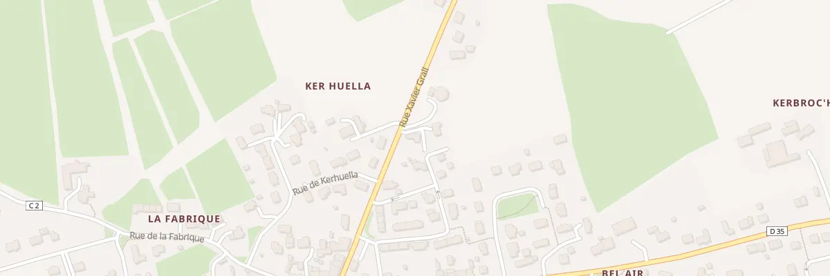Plan du 14 Rue Xavier Grall à Ploudiry