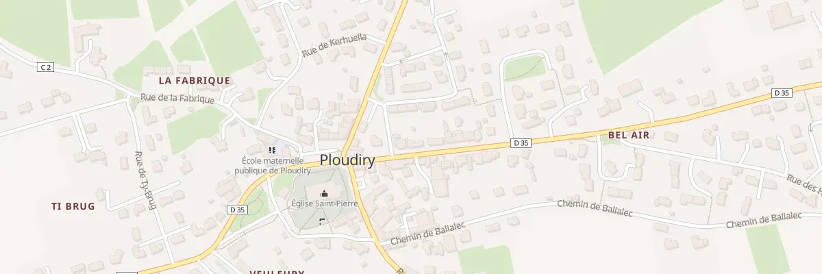 Plan du 9 Rue de Loc Eguiner à Ploudiry