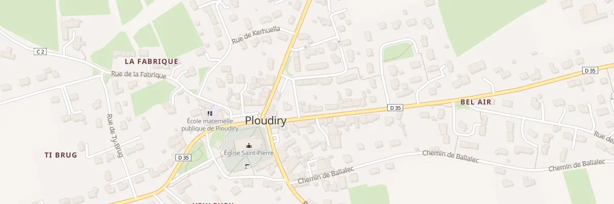 Plan du 7 Rue de Loc Eguiner à Ploudiry
