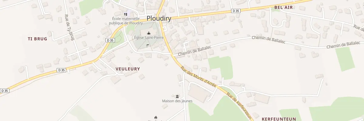 Plan du 2 Chem de Balialec à Ploudiry
