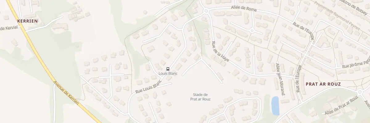 Plan du 9 Rue Louis Blanc à Quimper