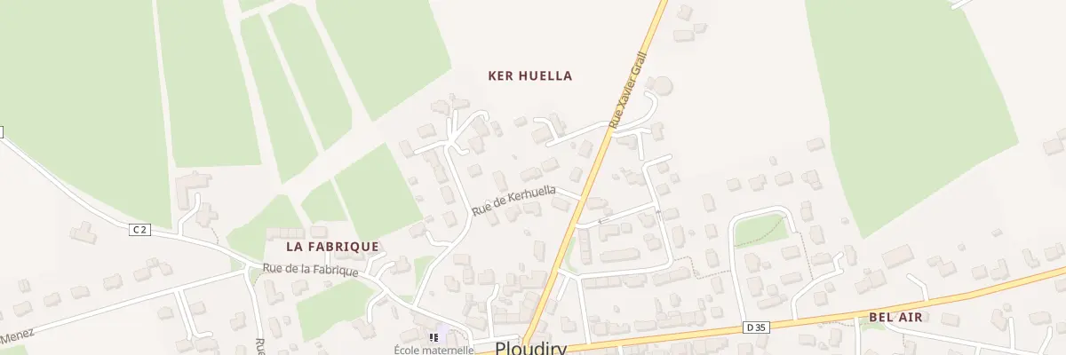 Plan du 13 Rue de Kerhuella à Ploudiry