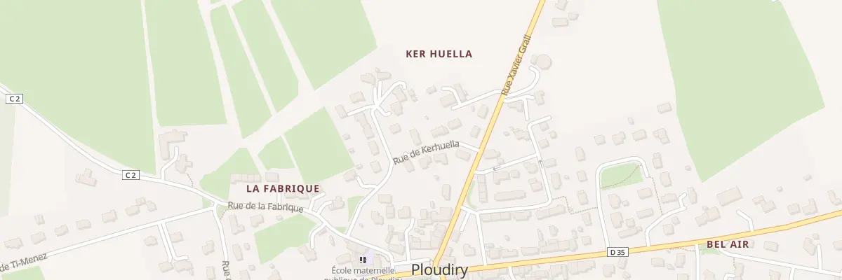 Plan du 12 Rue de Kerhuella à Ploudiry