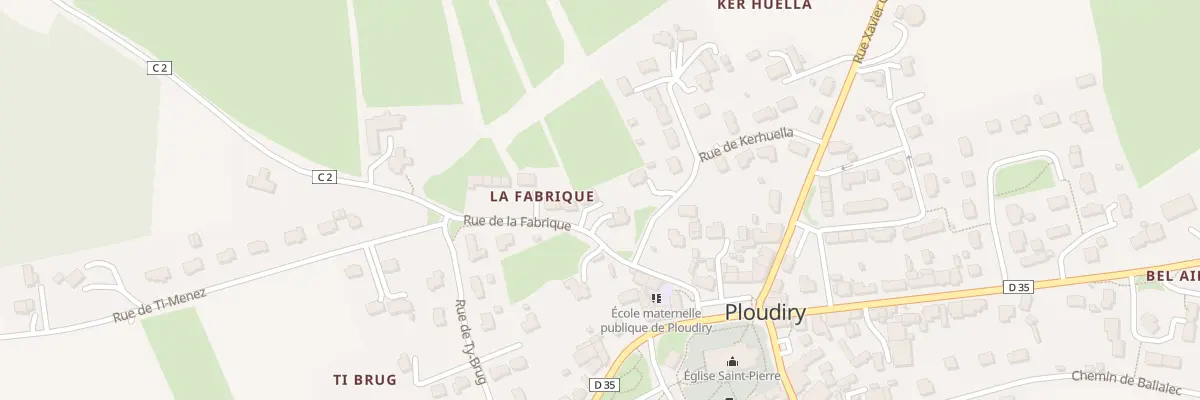 Plan du 2B Rue de la Fabrique à Ploudiry