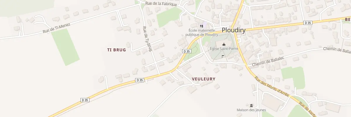 Plan du 12 Rue de la Martyre à Ploudiry