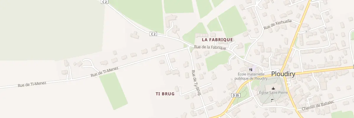 Plan du 1 Rue de Ti-Menez à Ploudiry