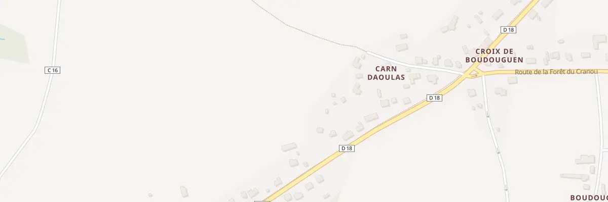 Plan du 68 Rte de la Gare à Hanvec