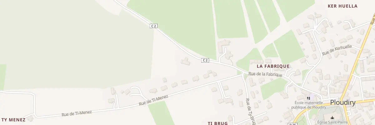 Plan du 5 Rue de la Fabrique à Ploudiry