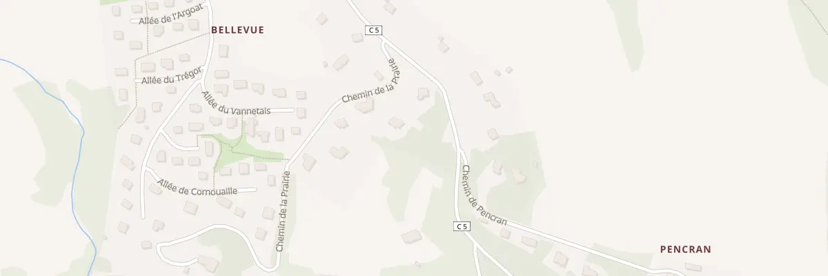 Plan du 3 Che de la Prairie à Guengat
