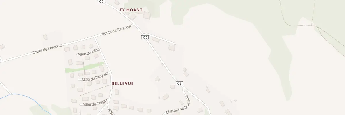 Plan du 2 Che de Ty Hoant à Guengat