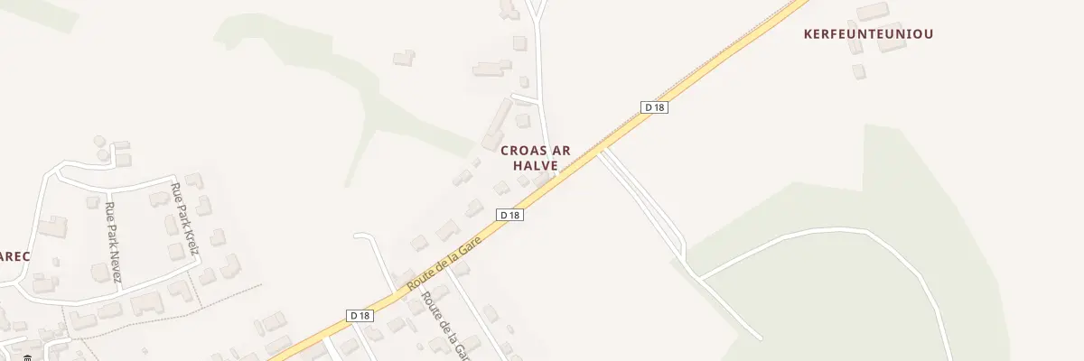 Plan du 22 Rte de la Gare à Hanvec