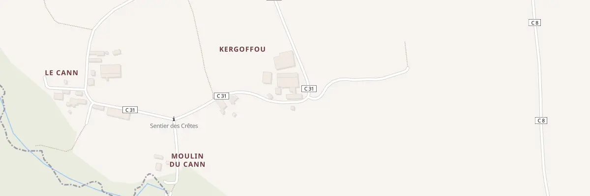 Plan du 105 Kergouffou à La Martyre
