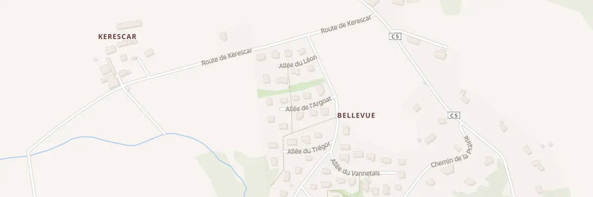 Plan du 5 All de l’Argoat à Guengat