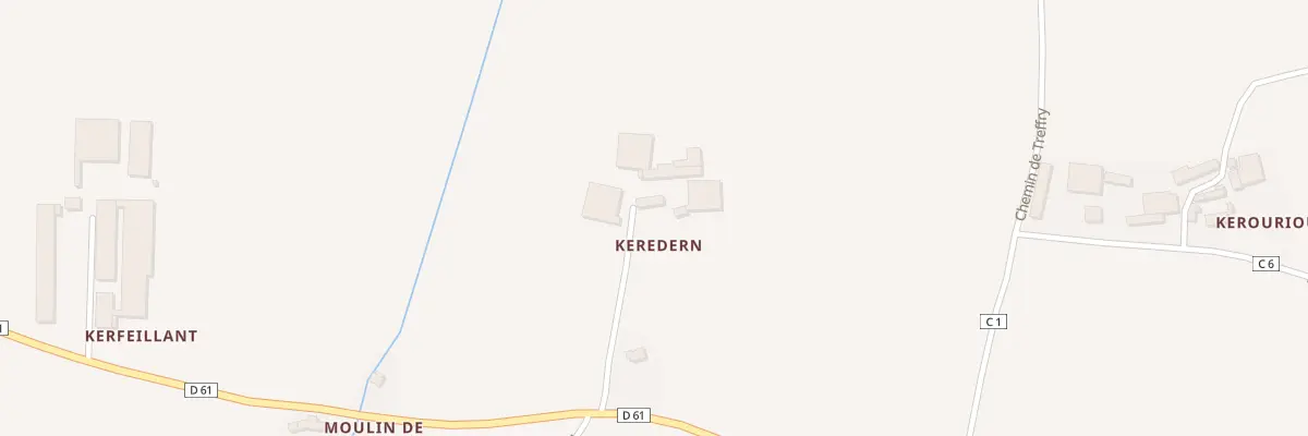 Plan du 291 Keredern à Quéménéven