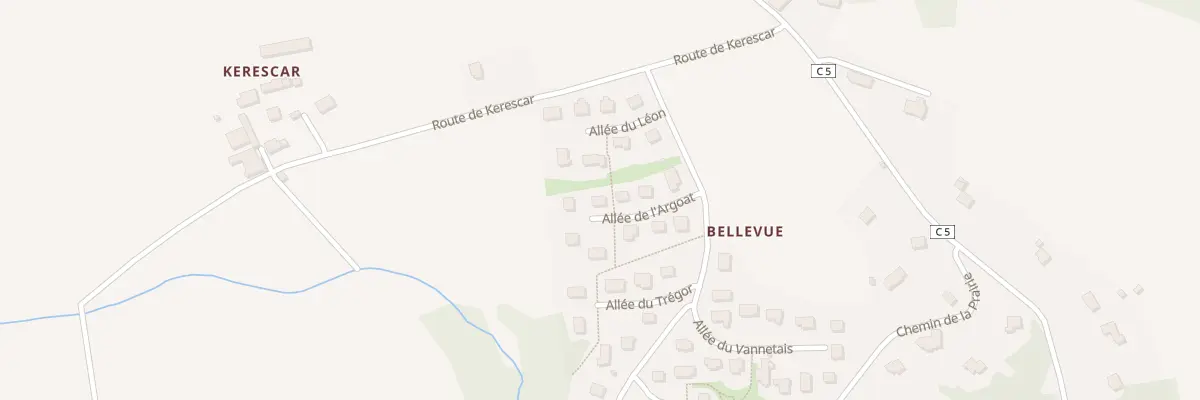Plan du 7 All de l’Argoat à Guengat