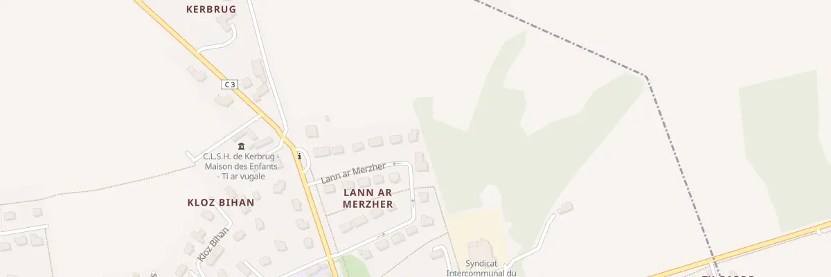 Plan du 16 Lann Ar Merzher à La Martyre