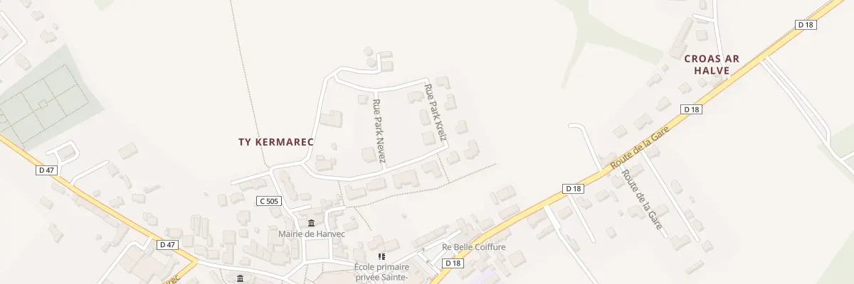 Plan du 1 Lot Park Kreiz à Hanvec