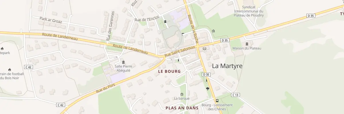 Plan du 2 Ven des Anciens Combattants à La Martyre
