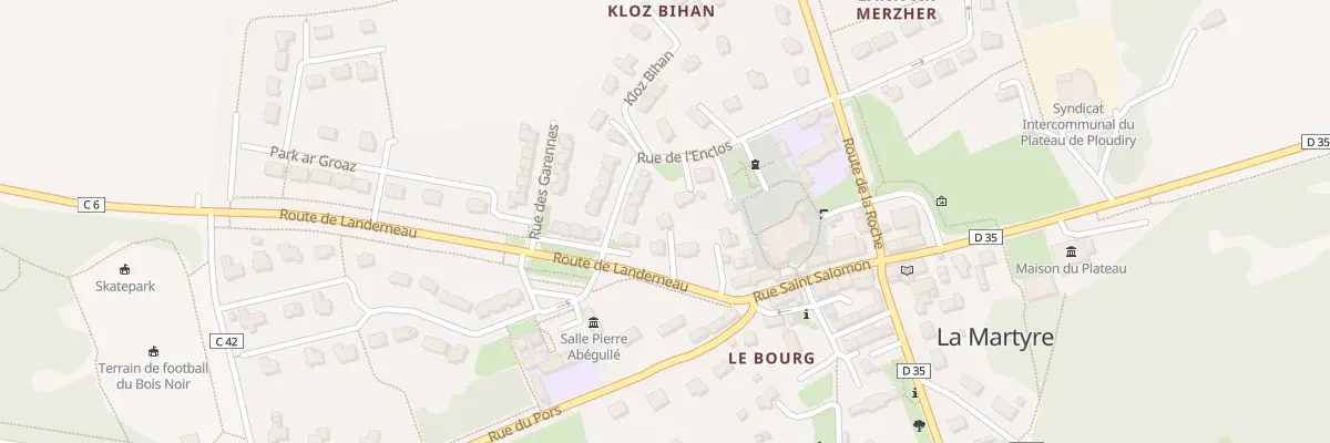 Plan du 6 Rue de Landerneau à La Martyre