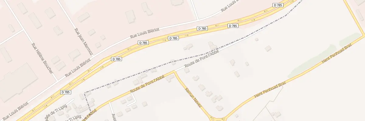 Plan du 2 Rte de Pont l’Abbe à Plomelin