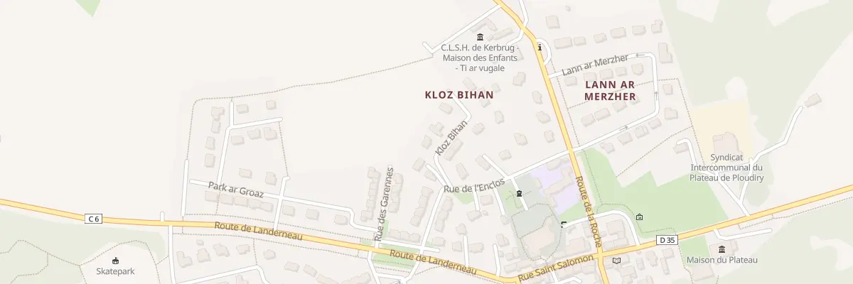 Plan du 1 Kloz Bihan à La Martyre