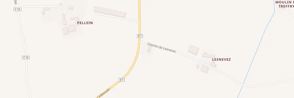 Plan du 1 Che de Lesnevez à Quéménéven