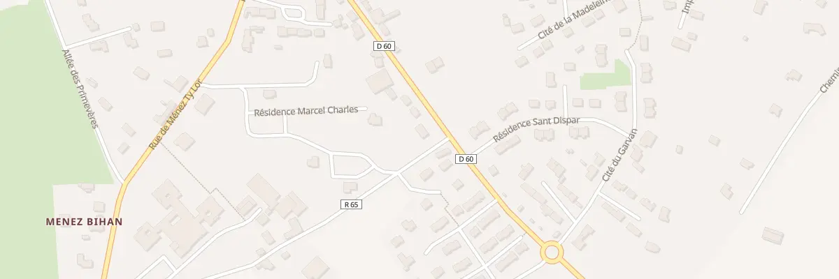 Plan du 16 Rue La Tour d’Auvergne à Dinéault