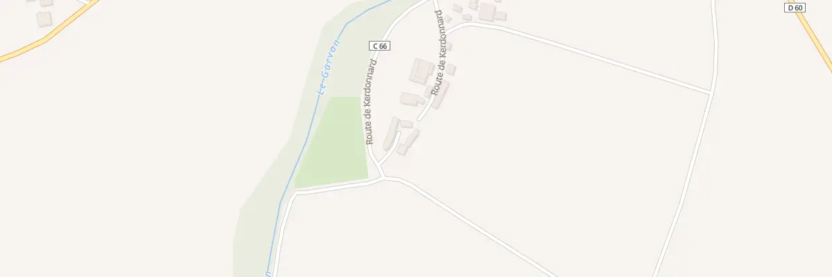 Plan du 306 Rte de Kerdonnard à Dinéault