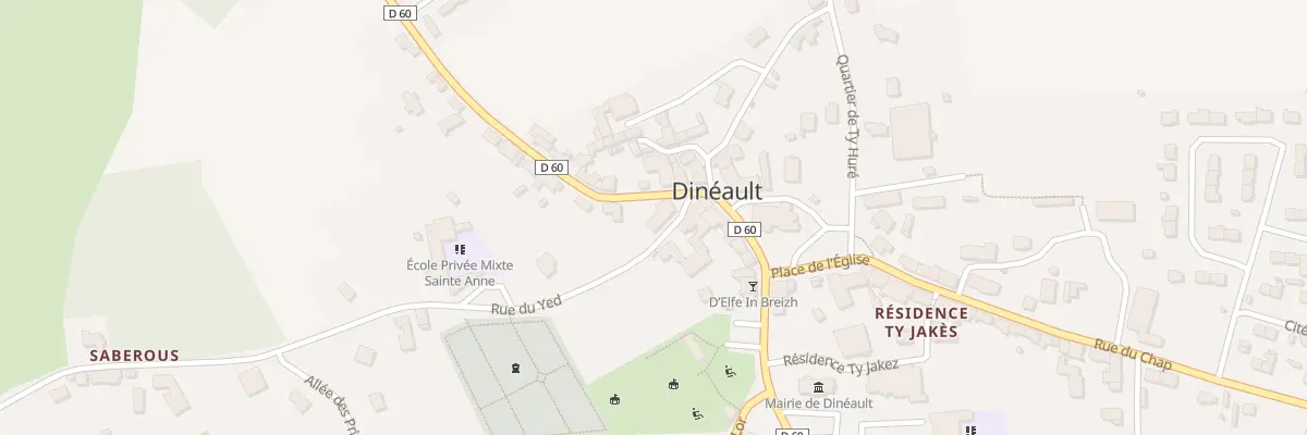 Plan du 1 Rue de la Déesse Brigitte à Dinéault