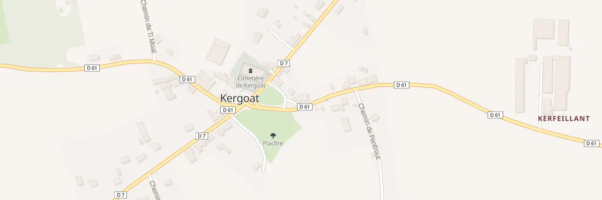 Plan du 317 Kergoat à Quéménéven