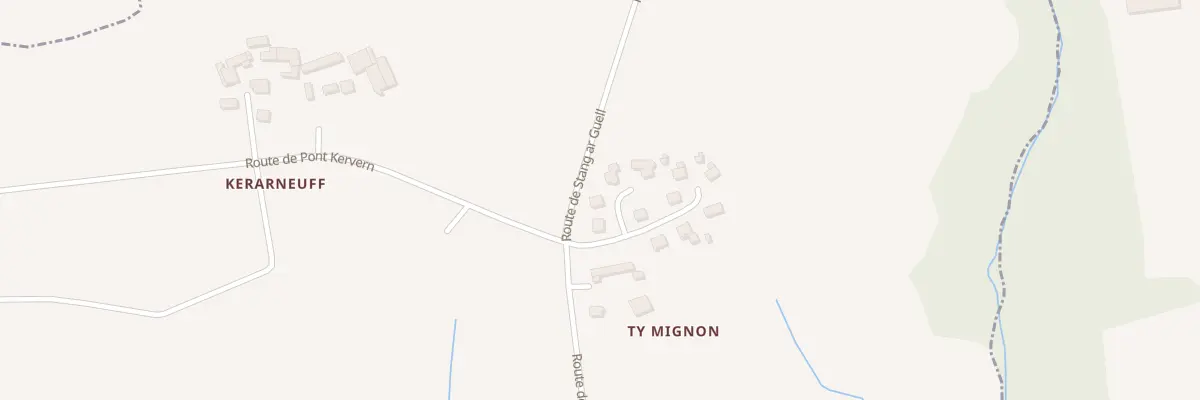 Plan du 2 Ham de Ty Mignon à Guengat