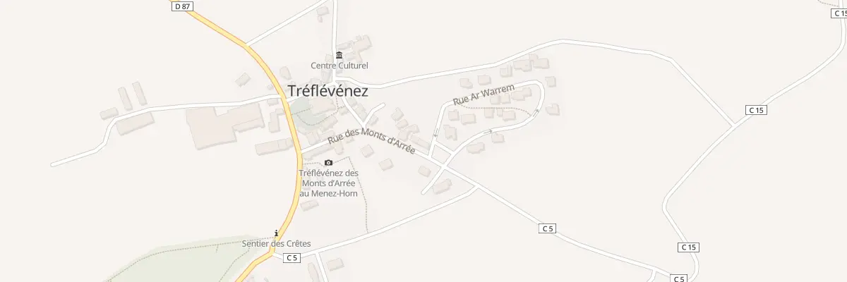 Plan du 2 Rue des Monts d’Arrée à Tréflévénez
