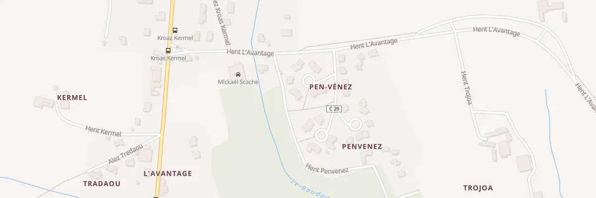 Plan du 21 Ham Trojoa à Plomelin