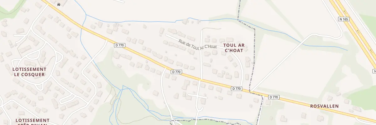 Plan du 34 Rte de Châteaulin au Faou