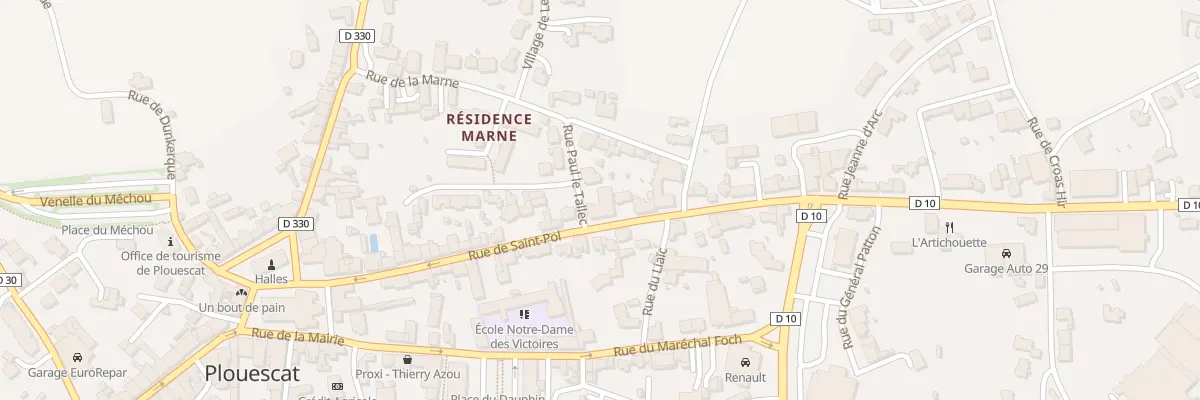 Plan du 39 Rue Saint Pol à Plouescat