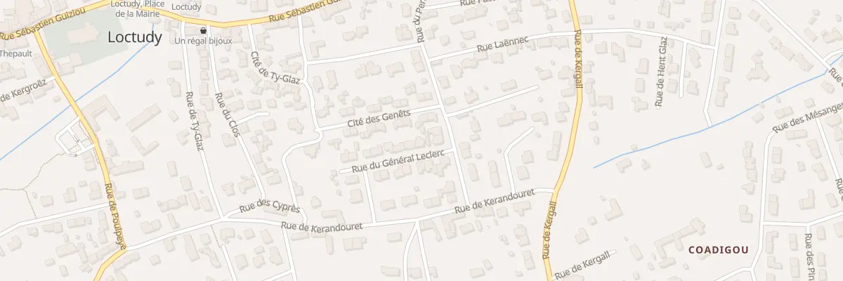 Plan du 2 Rue du Gen Leclerc à Loctudy