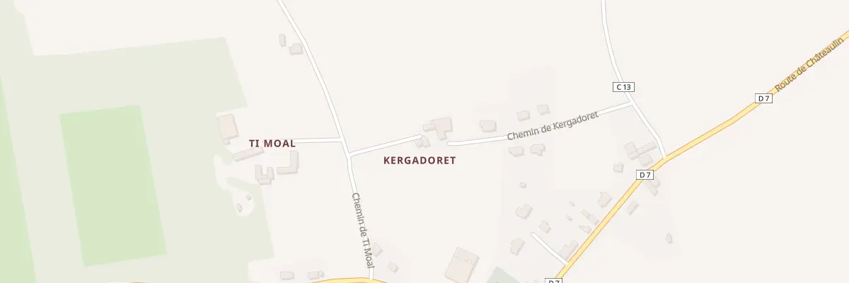 Plan du 16 Che de Kergadoret à Quéménéven