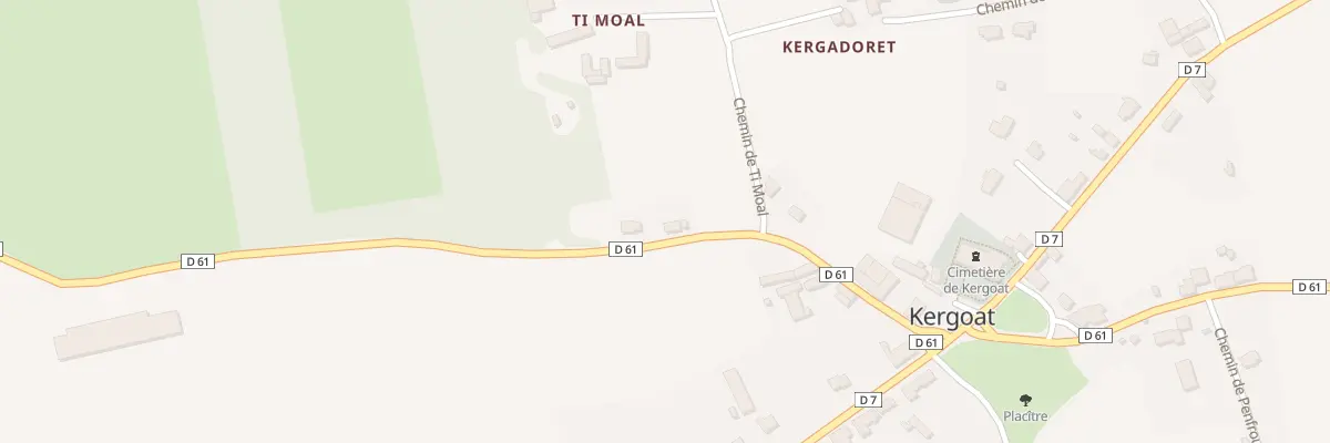Plan du 357 Kergoat à Quéménéven