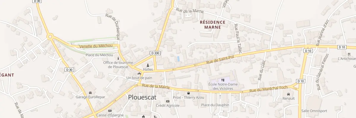 Plan du 7 Rue Saint Pol à Plouescat
