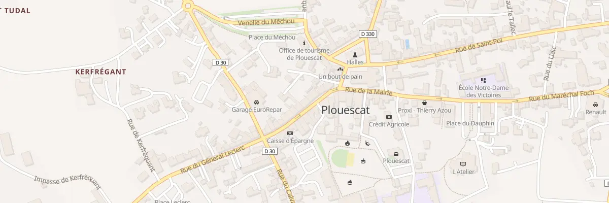 Plan du 8 Rue Général Leclerc à Plouescat