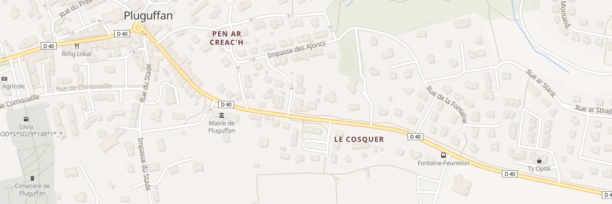 Plan du 33A Rue de Quimper à Pluguffan
