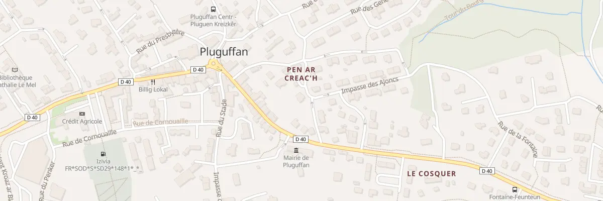 Plan du 1 Rue de Pen Ar Creac H à Pluguffan