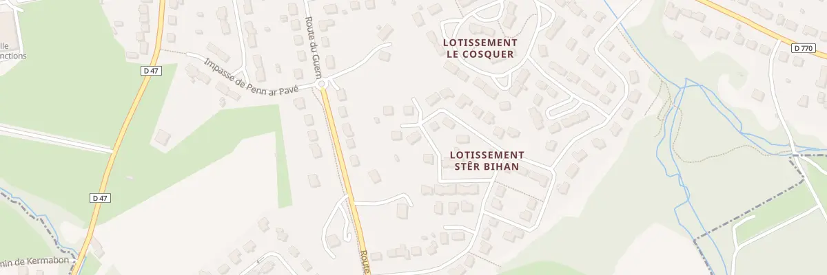 Plan du 23 Rue de l’Aulne au Faou