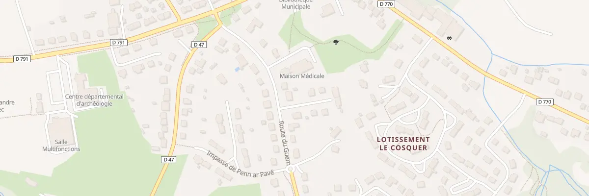 Plan du 8 Rte du Guern au Faou
