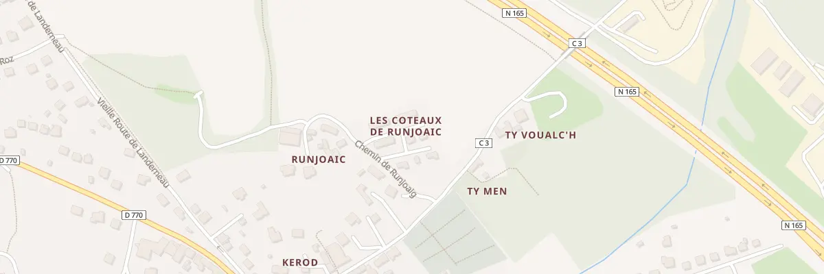 Plan du 9 Che de Runjoaig au Faou